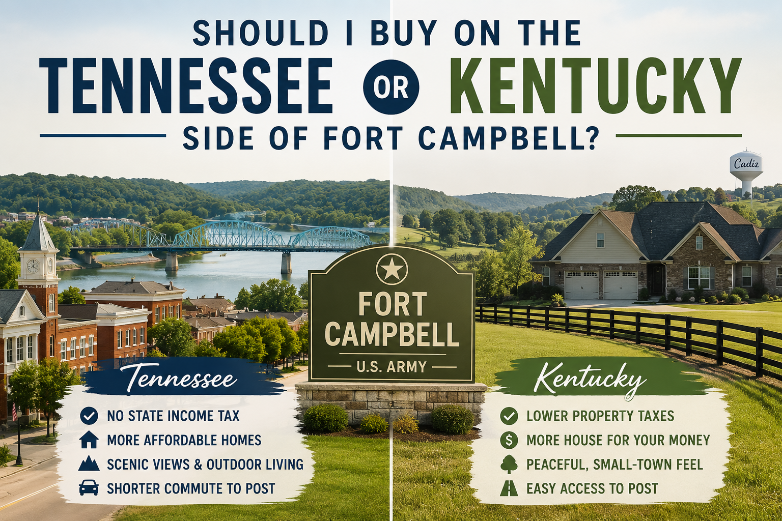 Should I Buy on the Tennessee or Kentucky Side of Fort Campbell? (Tax & BAH Breakdown)