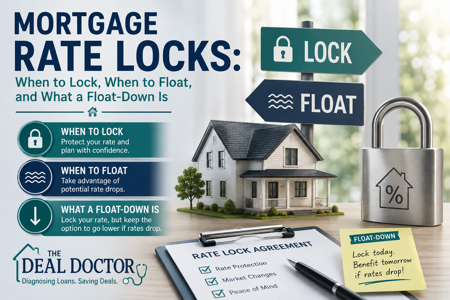 Mortgage Rate Locks: When to Lock, When to Float, and What a Float-Down Is